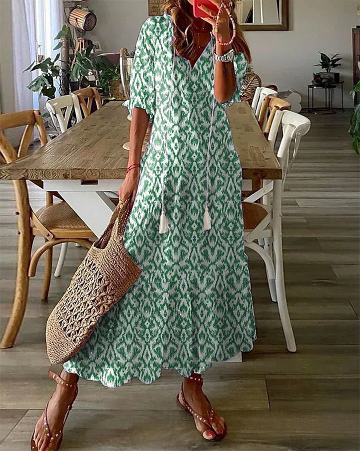 DIANNA™ Boho Maxi Dress – Flattering Fit with Tummy Coverage