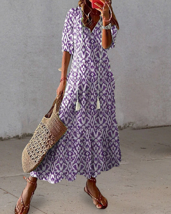 DIANNA™ Boho Maxi Dress – Flattering Fit with Tummy Coverage