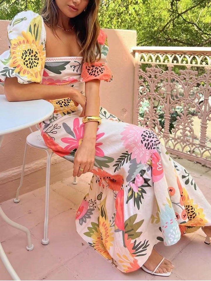 MARINA™ | VIBRANT FLORAL MAXI DRESS