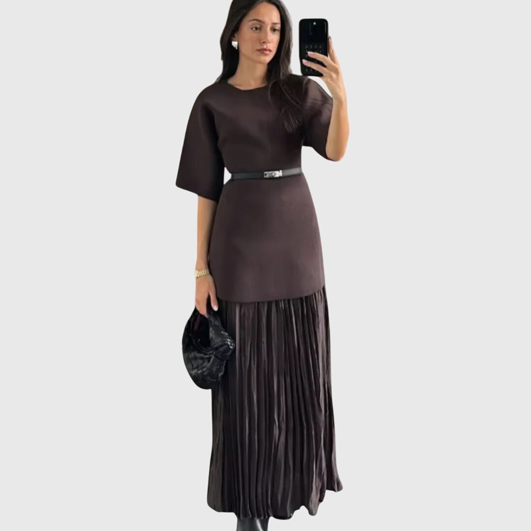 Claudia | Elegant Belted Maxi Dress