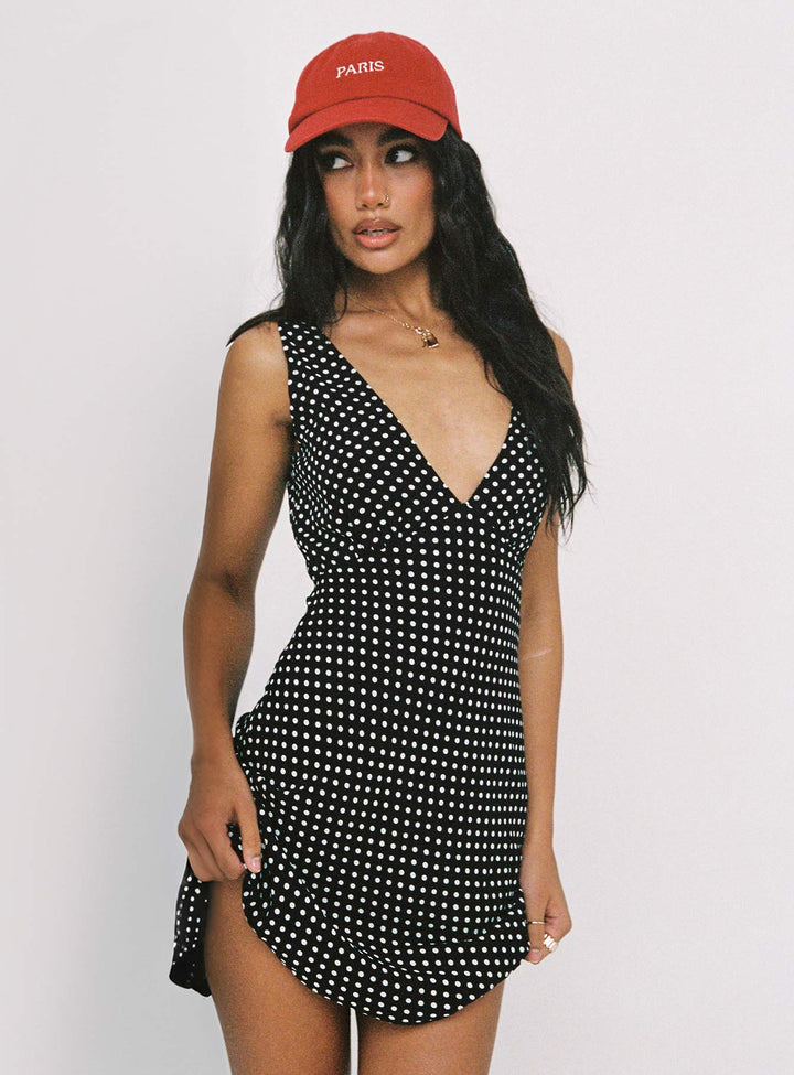 NELLIE™ Mini Dress Black Polka Dot