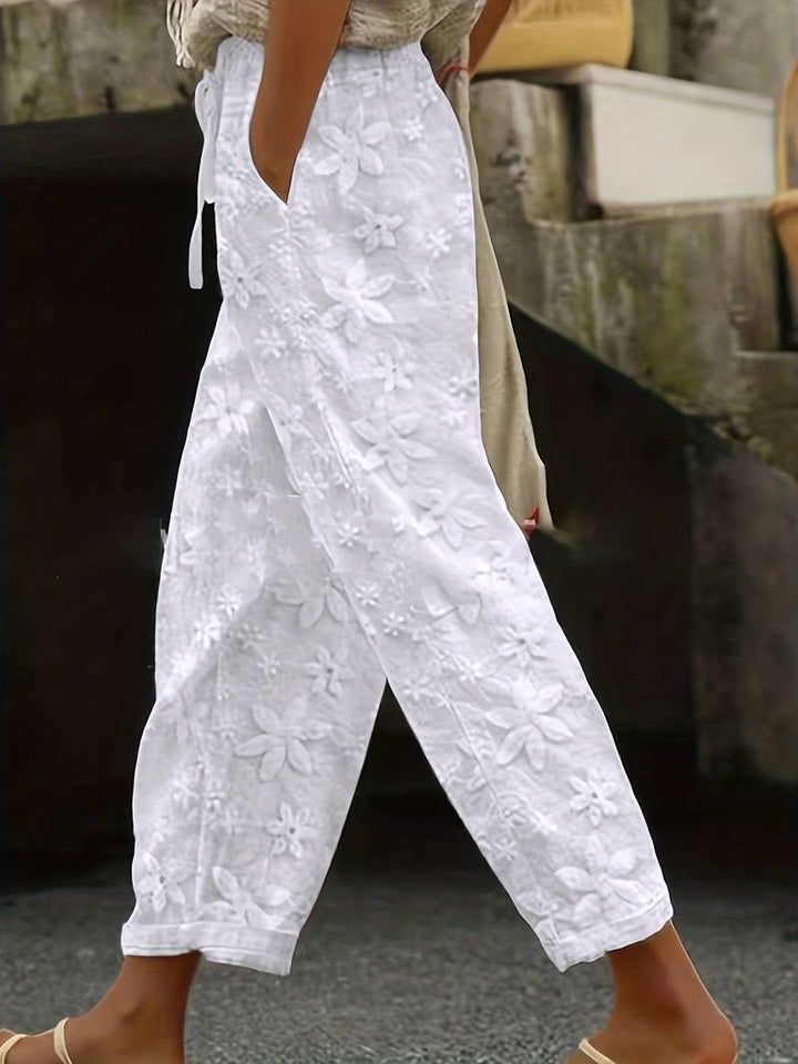 CELESTE™ - Women's Applique Straight Leg Pants