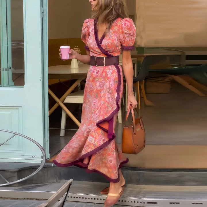 Rosalie | Elegant Pink Maxi Dress