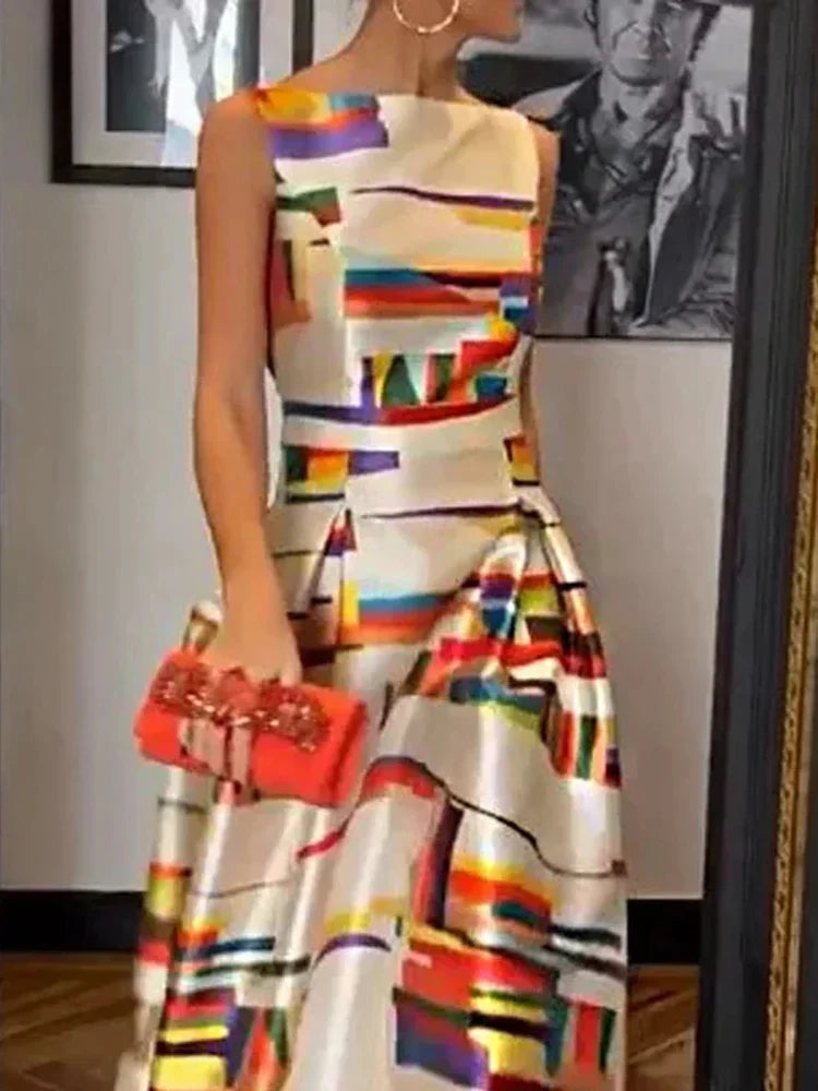 Mirabel | Geometric Maxi Dress