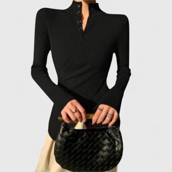 Michiko – Elegant Cotton Knit Sweater