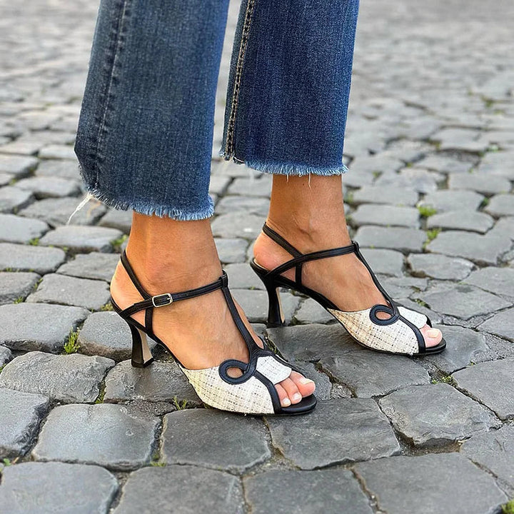 FLAVIA | MID HEEL SANDALS IN RETRO STYLE