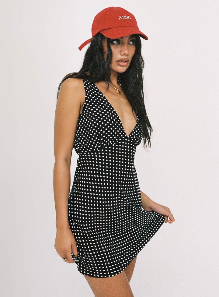 NELLIE™ Mini Dress Black Polka Dot