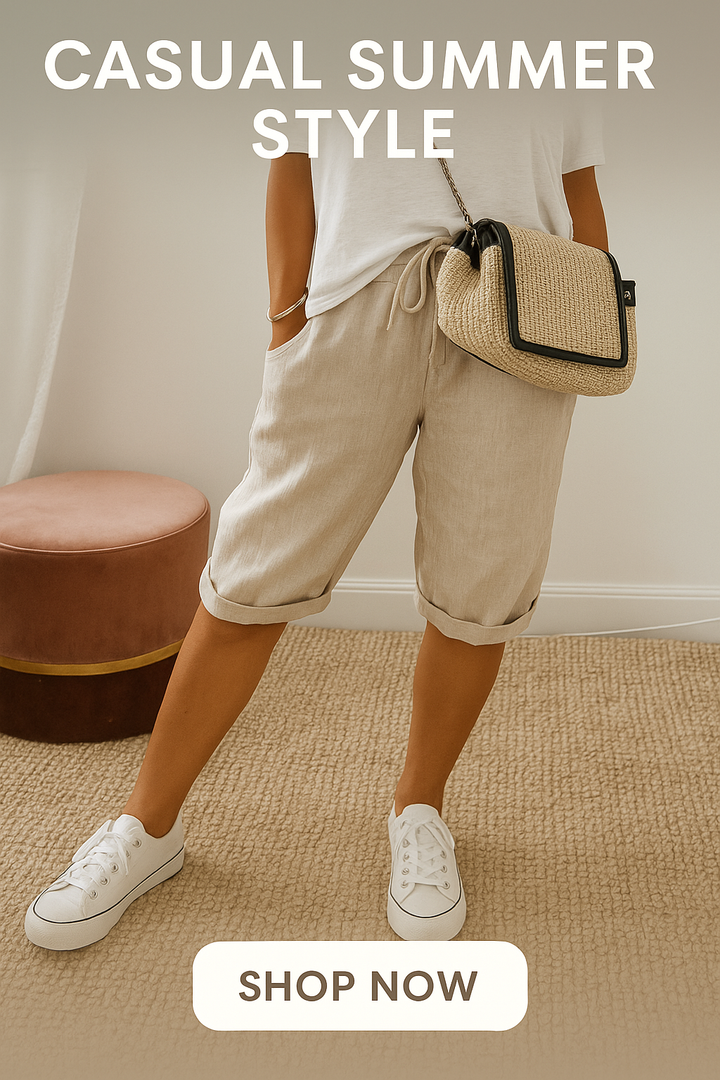 FELIZ™ -  Drawstring Cotton Trousers