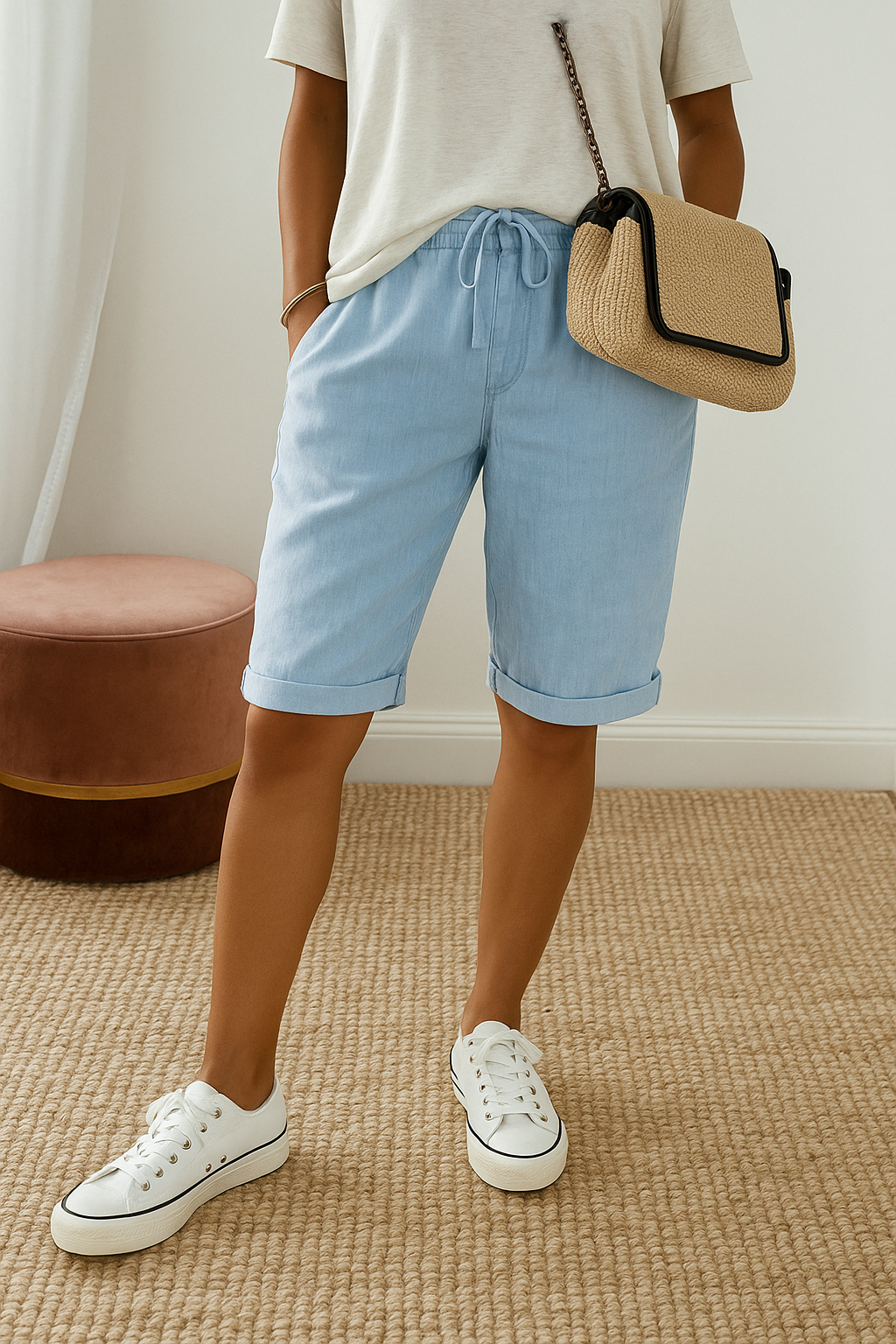 FELIZ™ -  Drawstring Cotton Trousers