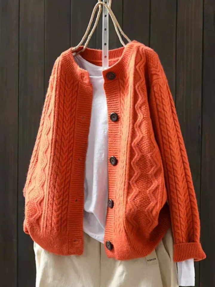 Lorena -  Comfortable Cable Cardigan