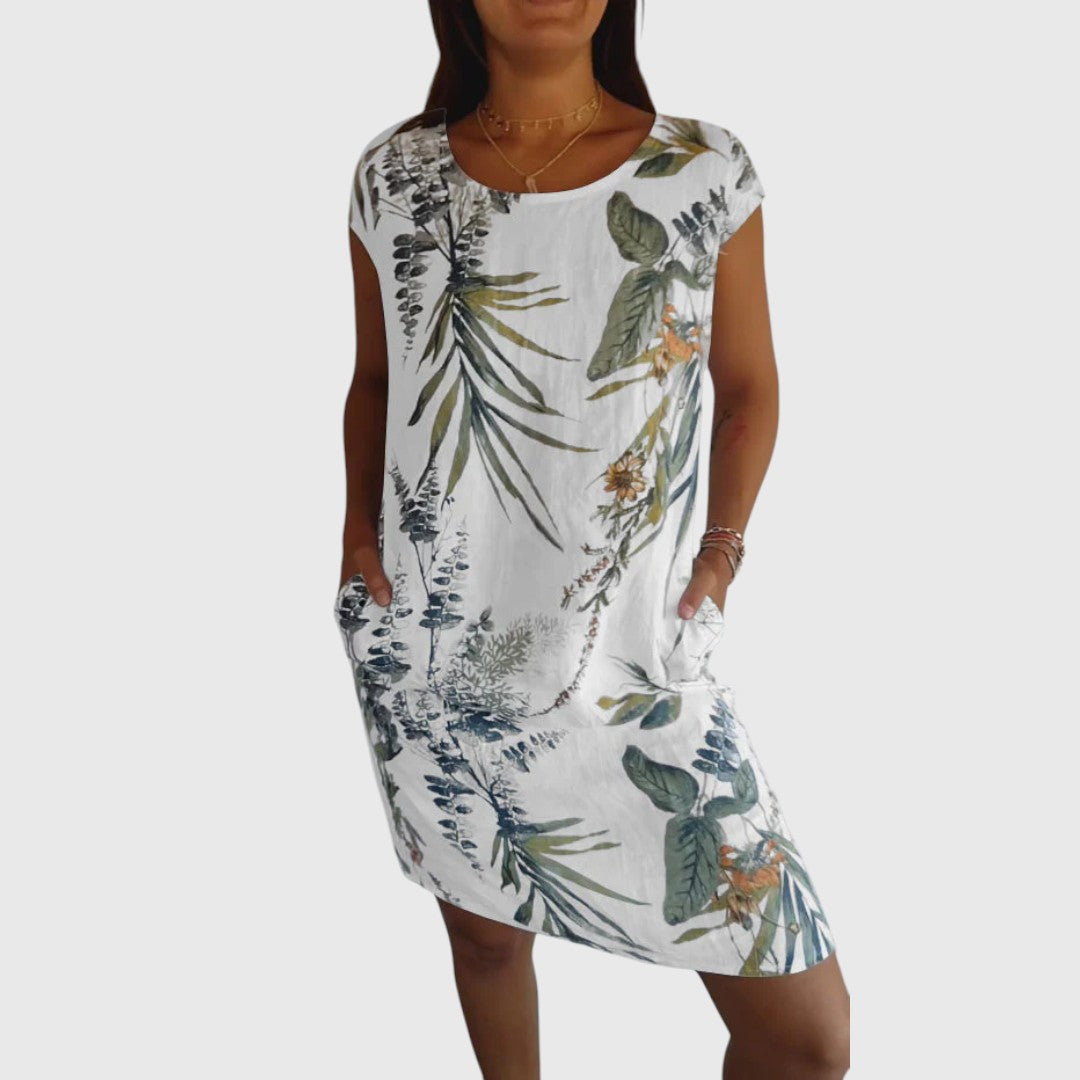 Frederika - Leaf Print Dress