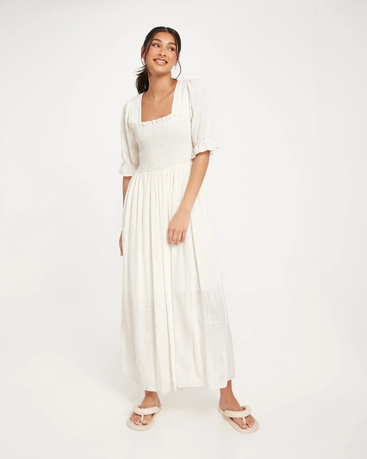 Kylie | Linen look Midi Dress