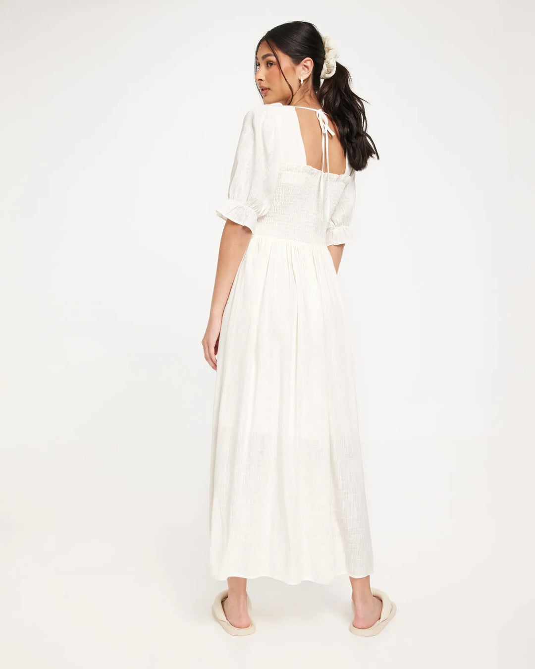 Kylie | Linen look Midi Dress