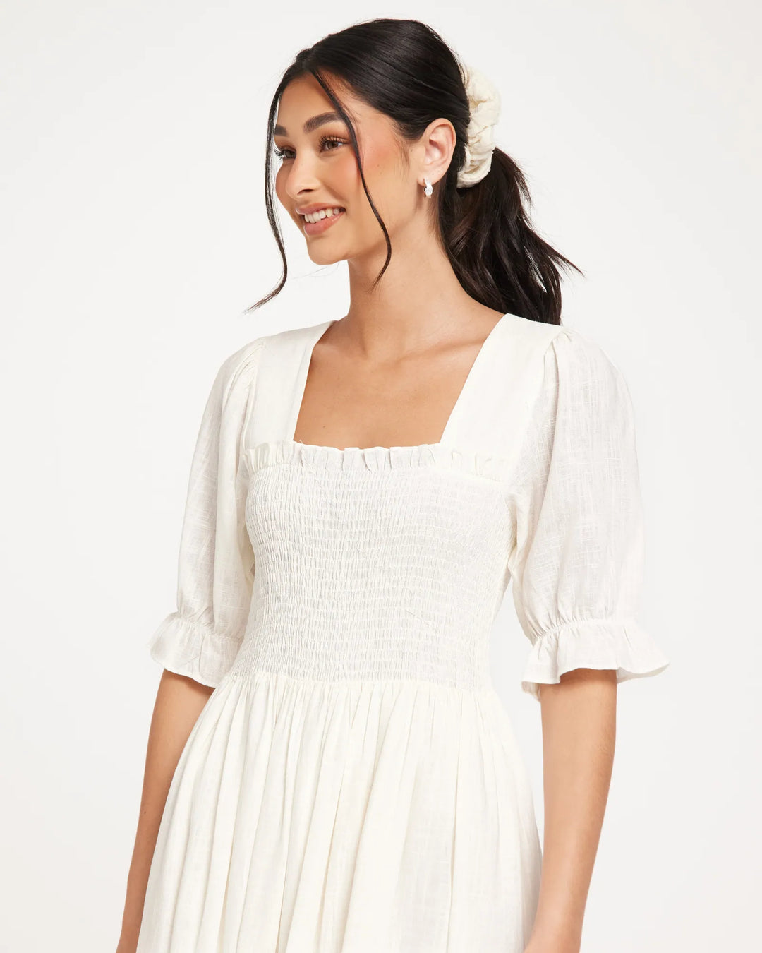 Kylie | Linen look Midi Dress