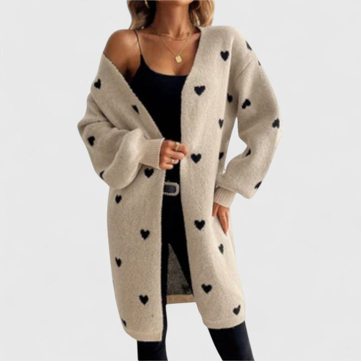 Julia - Cardigan with Heart Pattern