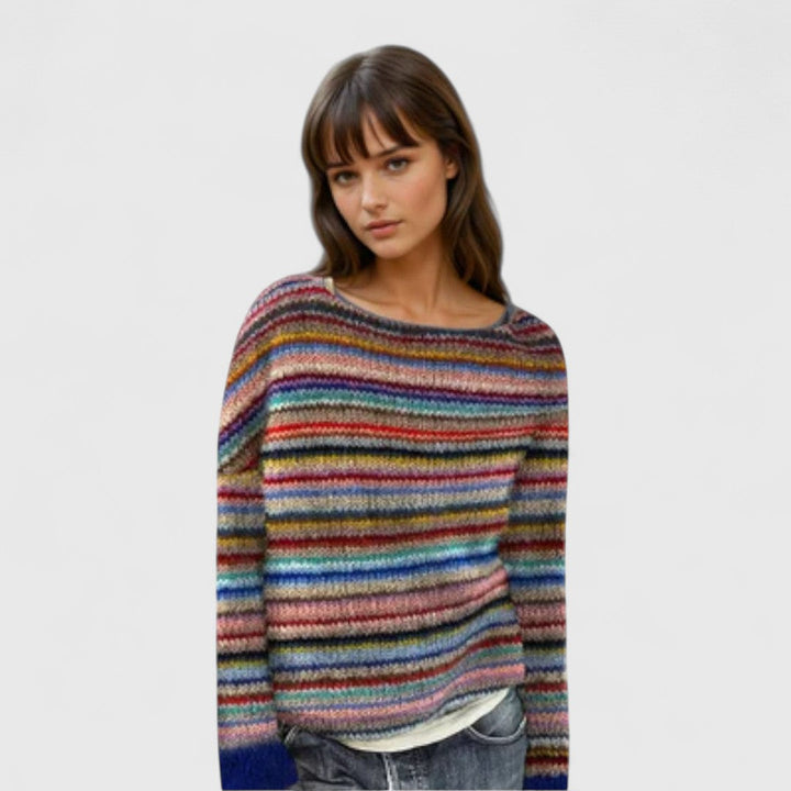 Manonin - Casual & Cozy Striped Sweater