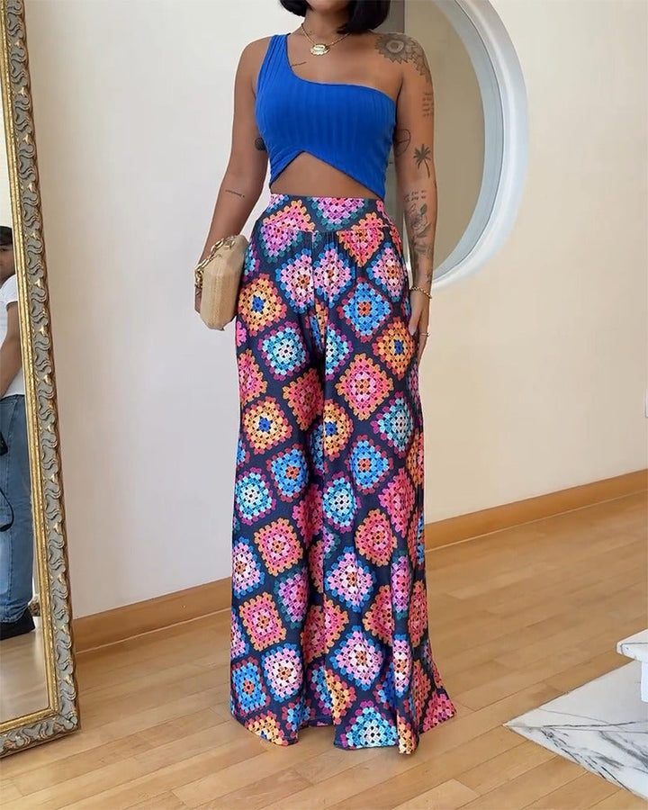 BOHO BLOOM™ Set: Palazzo Pants and Cropped Top