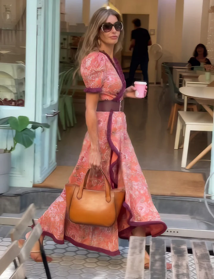 Rosalie | Elegant Pink Maxi Dress