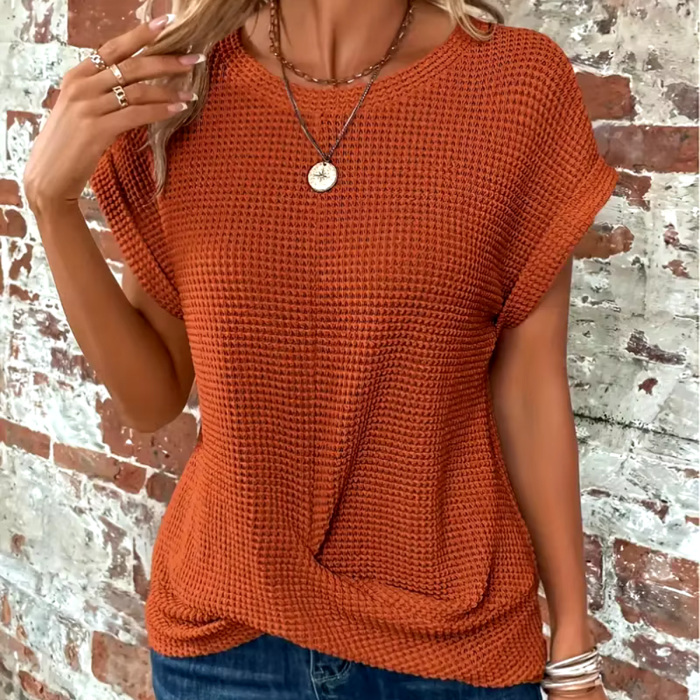 Matilda™ Chic Waffle Knit Blouse – Everyday Elegance Made Effortless (50% OFF!)
