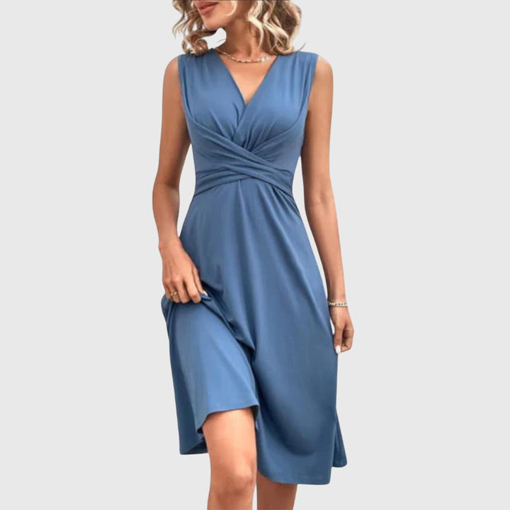 Brenda - Women's summer dress with wrap neckline