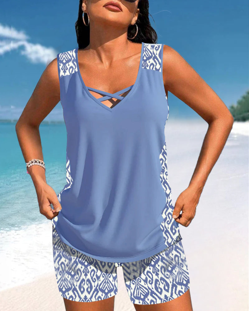 Lucinda - Tankini Featuring Geometric Print