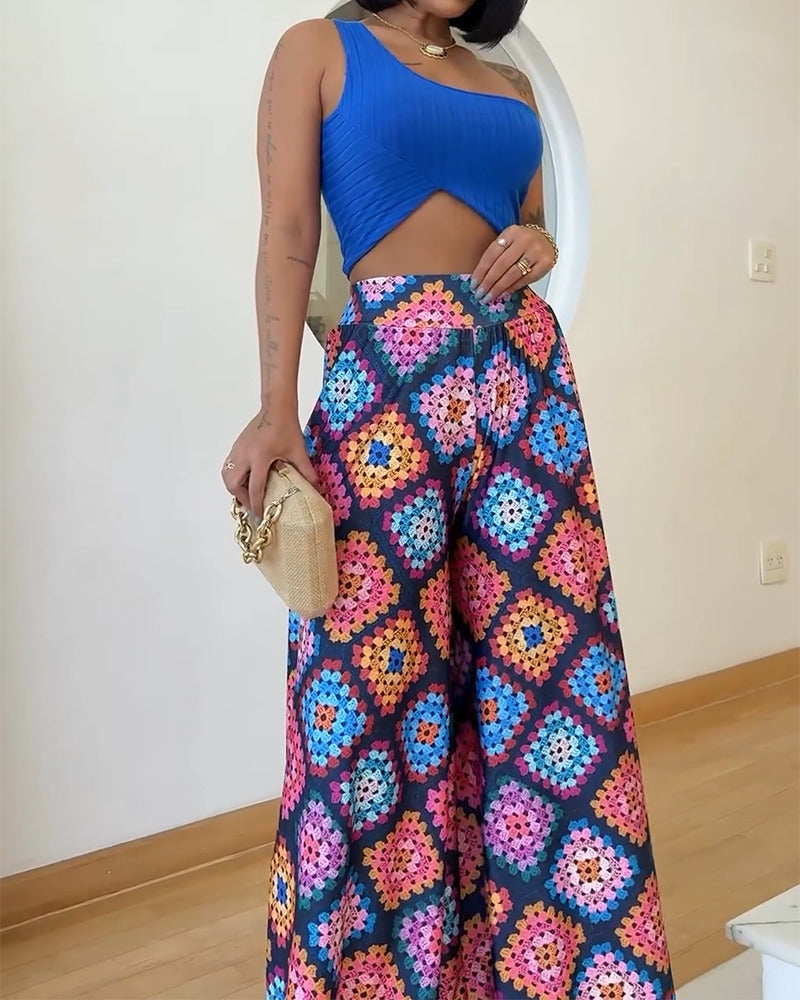 BOHO BLOOM™ Set: Palazzo Pants and Cropped Top