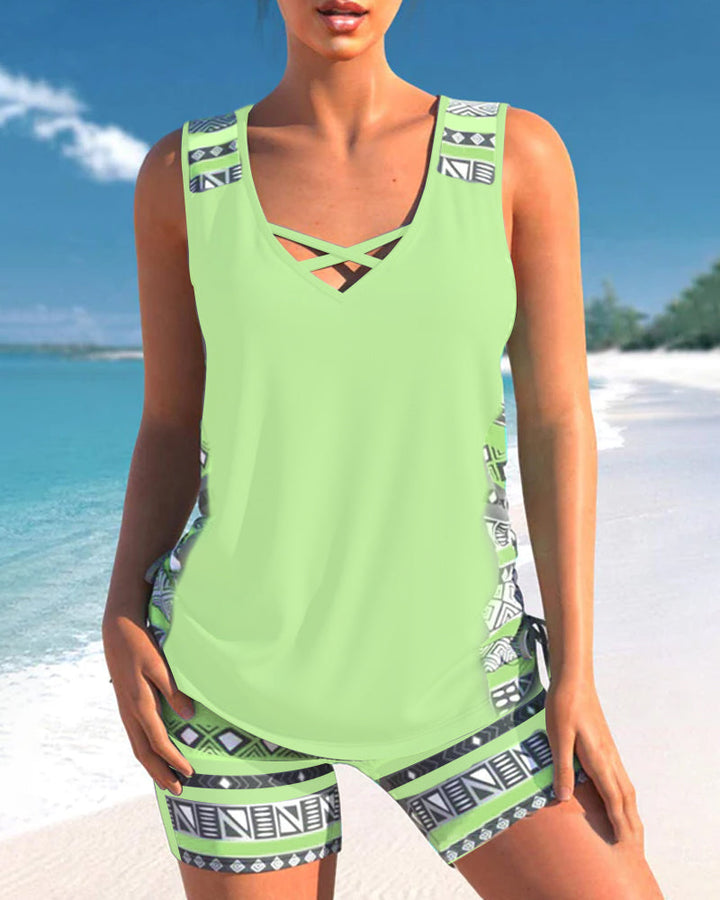 Lucinda - Tankini Featuring Geometric Print