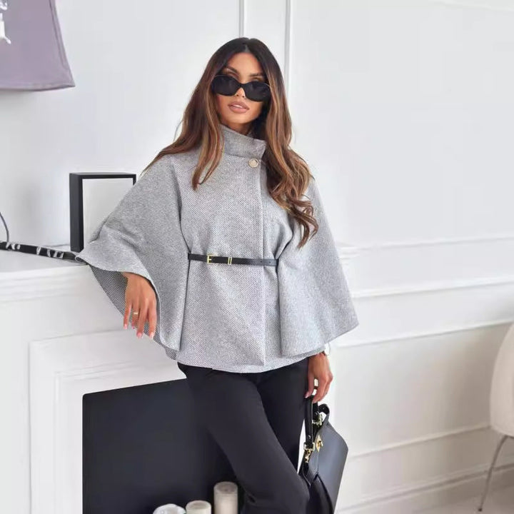 Sophia™ Belted Cape Blouse – Effortless Elegance for Every Occasion