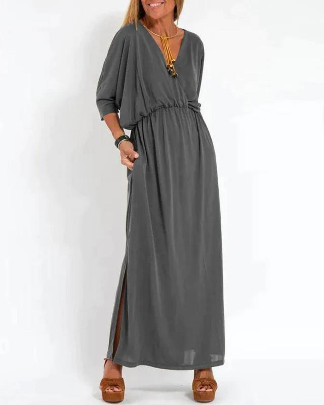 SANDY™ Long Vintage Dress – Timeless Elegance and Supreme Comfort