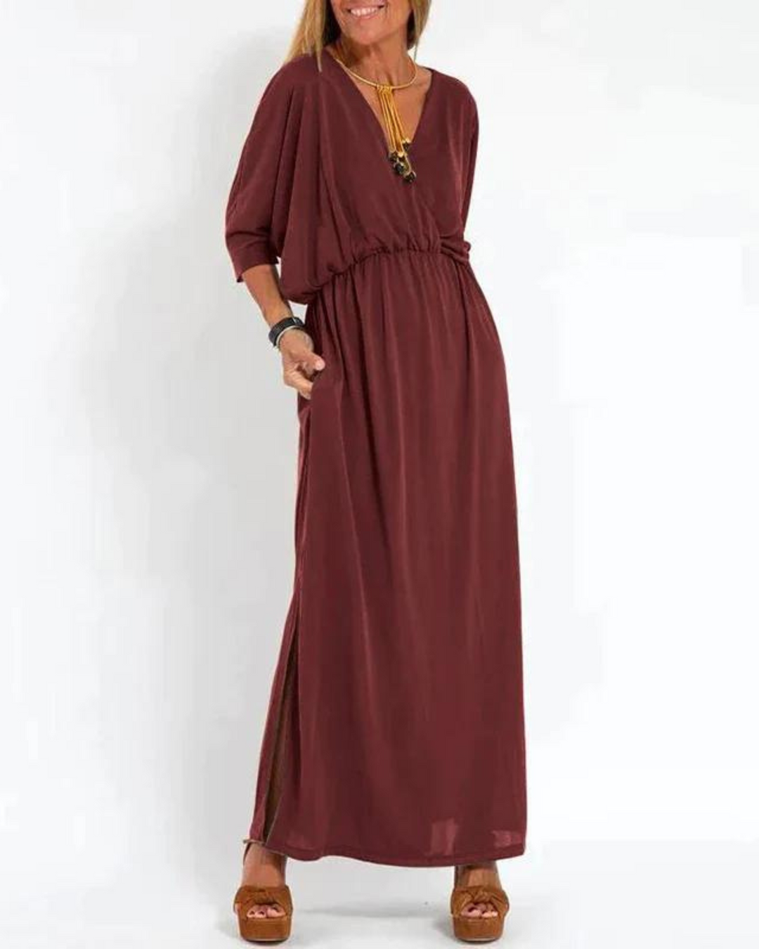 SANDY™ Long Vintage Dress – Timeless Elegance and Supreme Comfort
