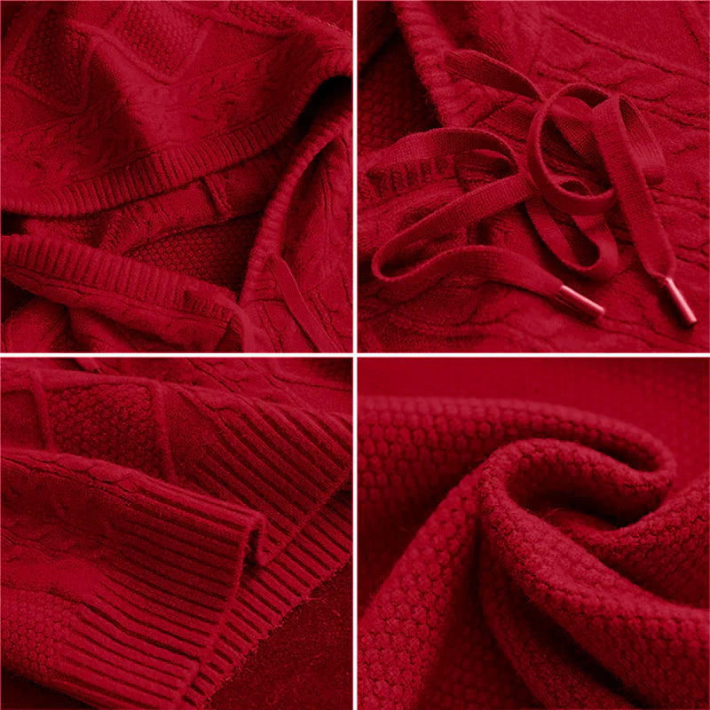 Emily | Cable Knit Hoodie Sweater