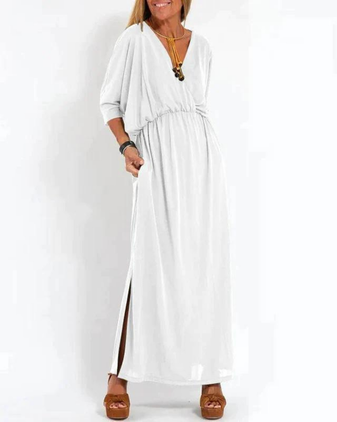 SANDY™ Long Vintage Dress – Timeless Elegance and Supreme Comfort