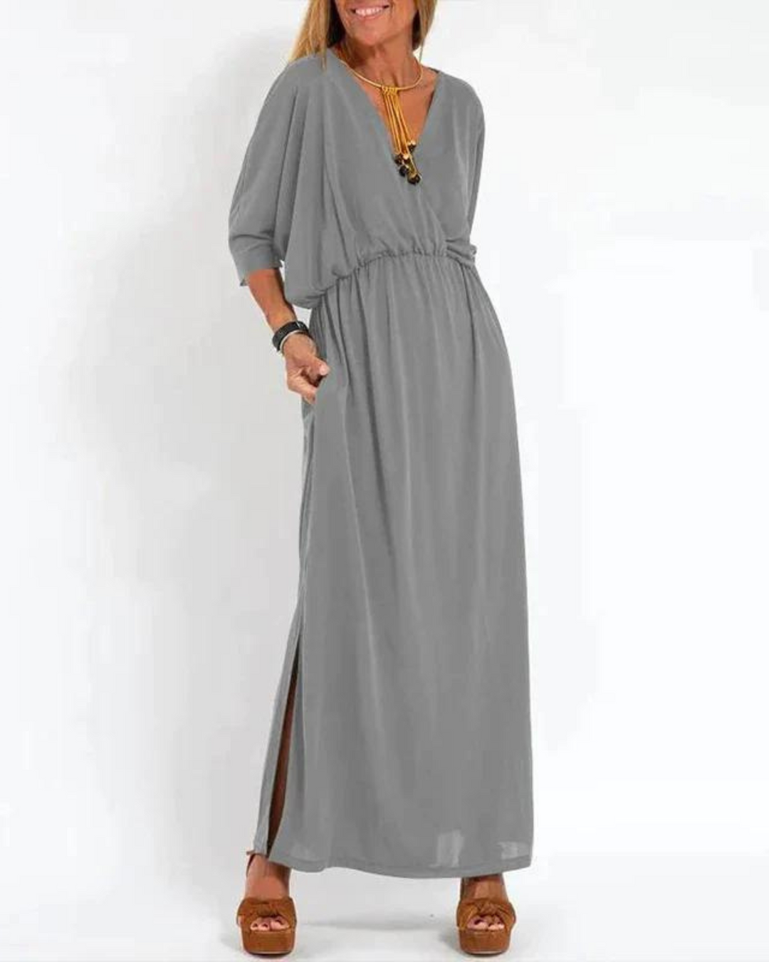 SANDY™ Long Vintage Dress – Timeless Elegance and Supreme Comfort