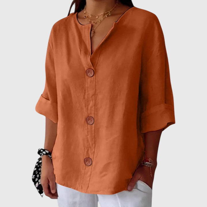 Reza - Casual Textured Blouse