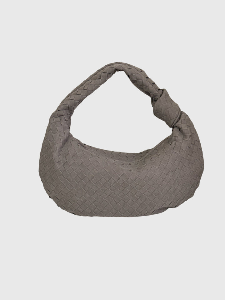 Celeste | Knotted Braided Medium Suede Bag
