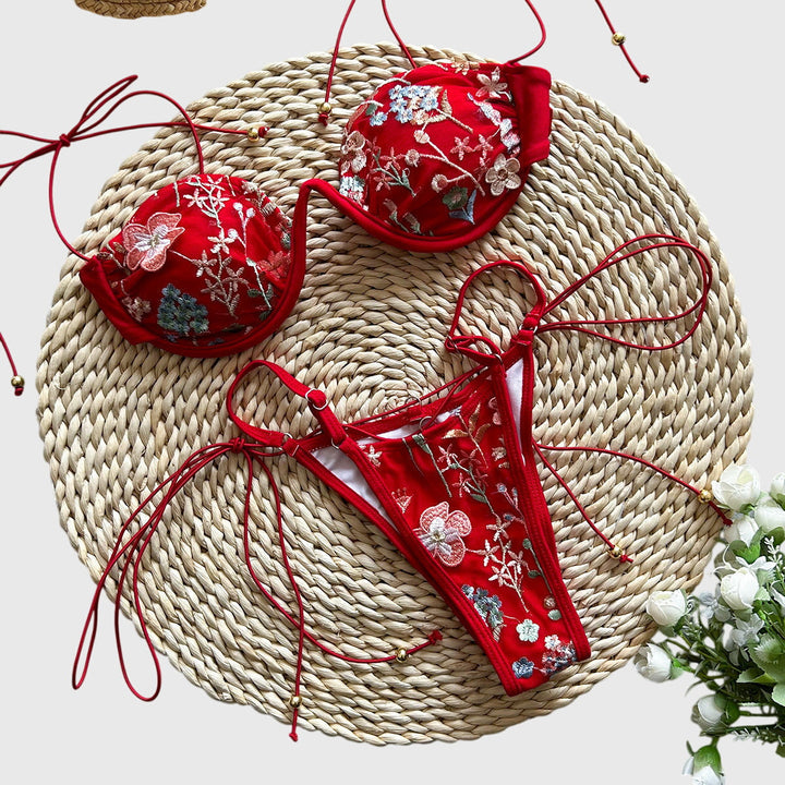 Aster | Delicate Embroidered Bikini
