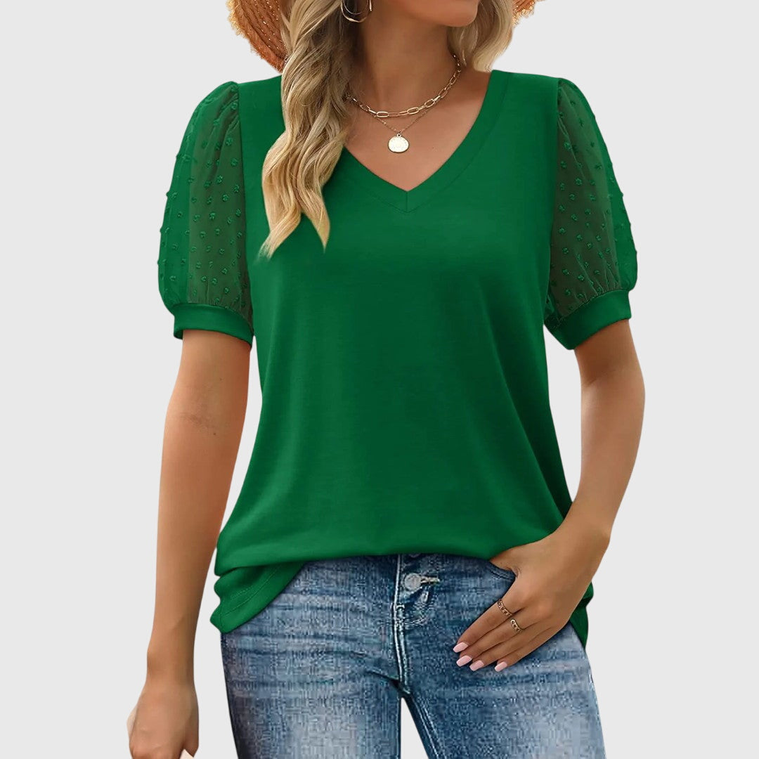 Arlie - Elegant Top With V-neck