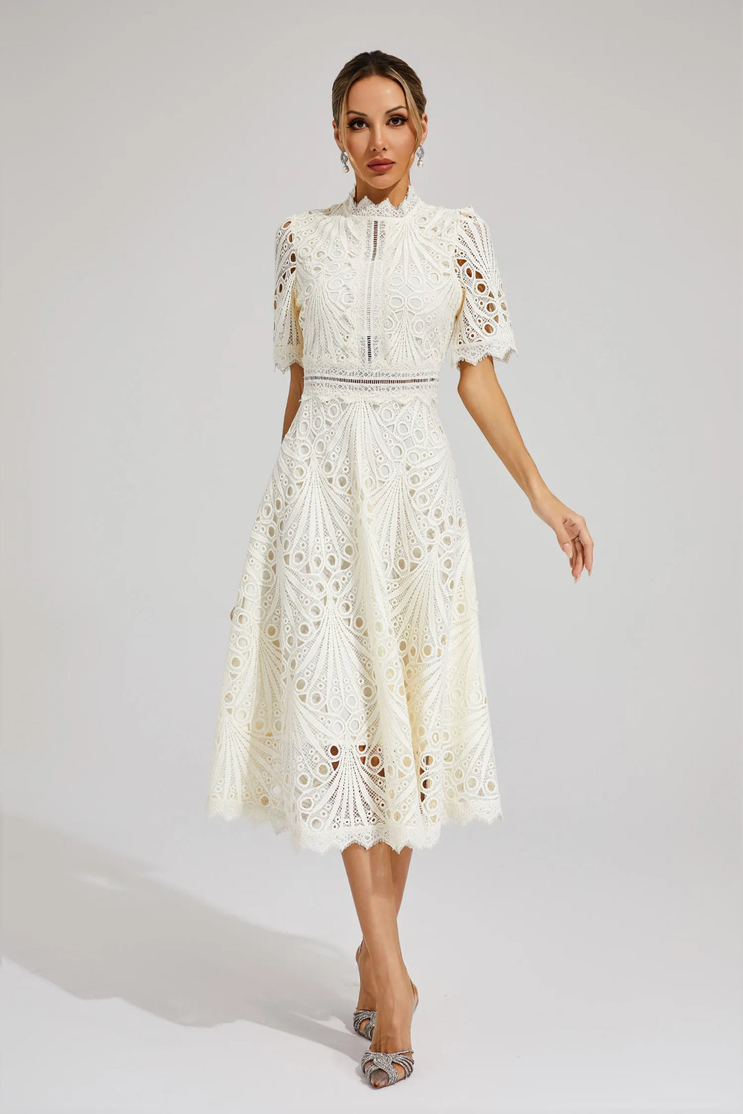Hallie - Lace Midi Dress