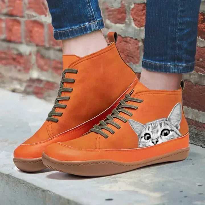 Mirie - Elegant Ankle Boots for Cat Lovers