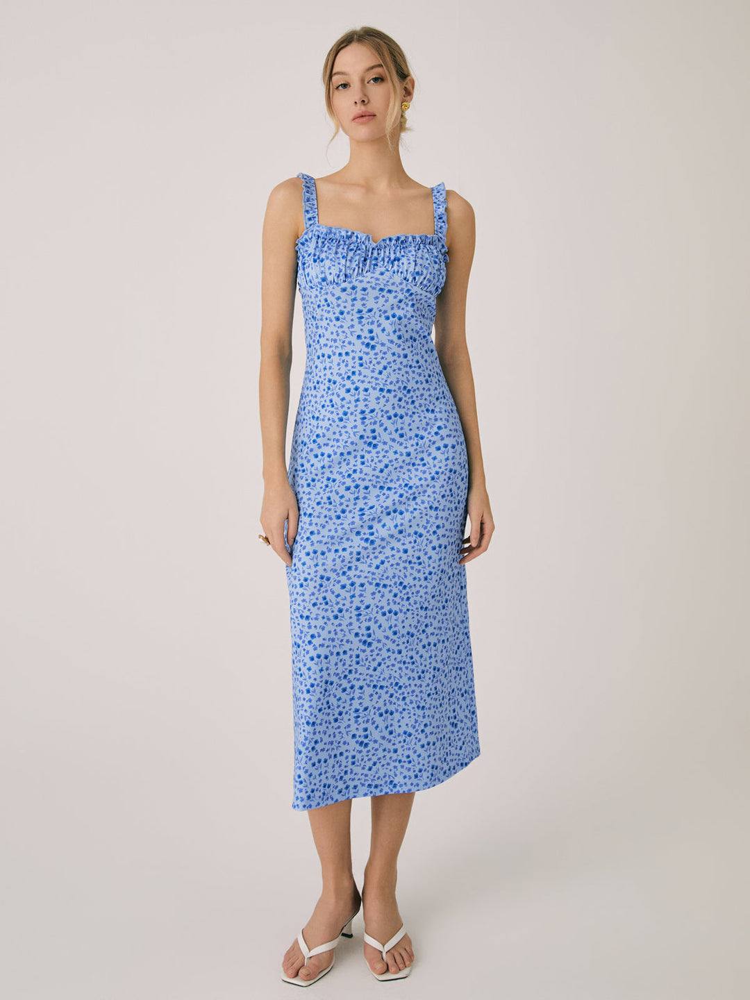 Elenar™ Floral Elegance Midi Dress – Romantic Style with All-Day Comfort (50% OFF!)