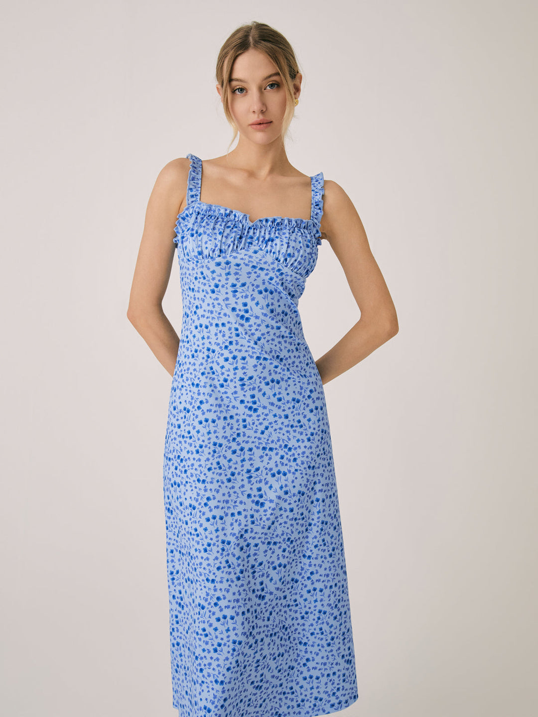 Elenar™ Floral Elegance Midi Dress – Romantic Style with All-Day Comfort (50% OFF!)