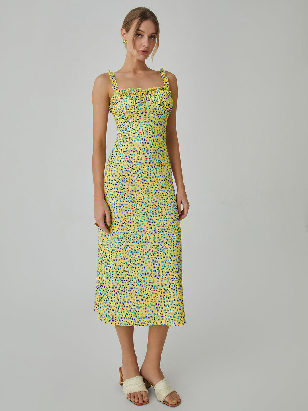 Elenar™ Floral Elegance Midi Dress – Romantic Style with All-Day Comfort (50% OFF!)