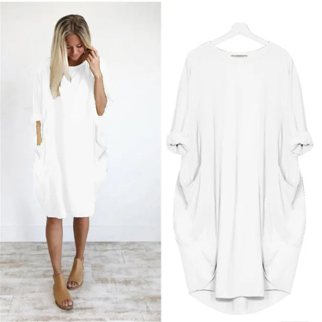 Erin - Rolled Sleeve Dress
