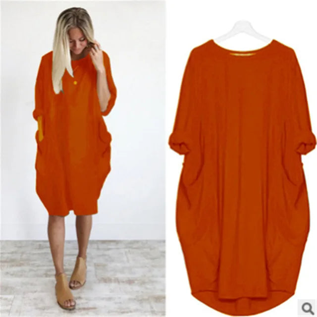 Erin - Rolled Sleeve Dress