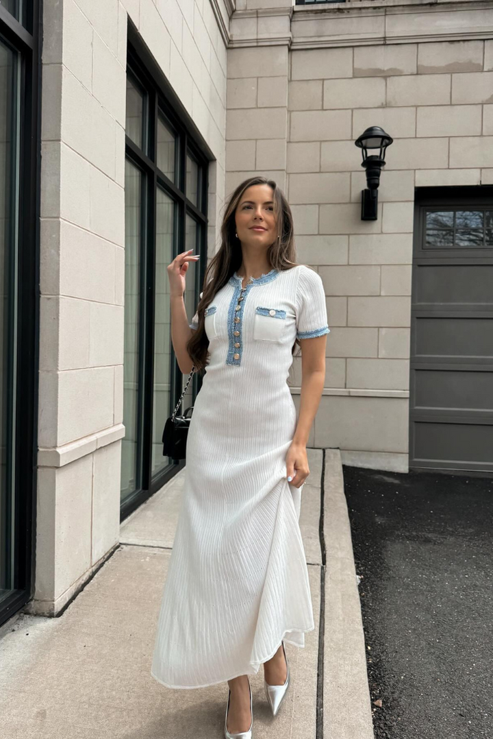 Rhoswen | Azure Collar Dress