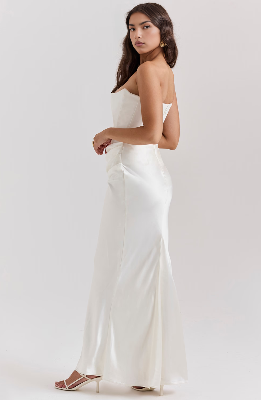 Kythira | Strapless Satin Dress