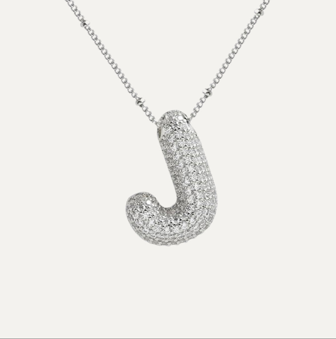Savannah | Diamond Bubble Letter Necklace