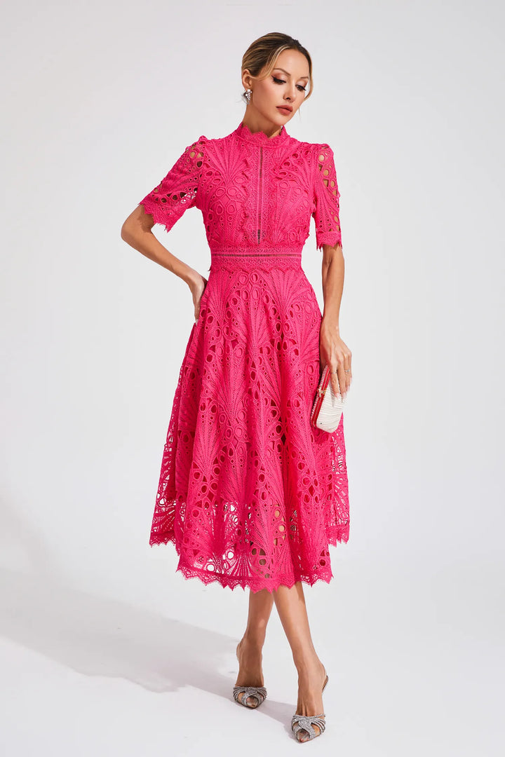 Hallie - Lace Midi Dress