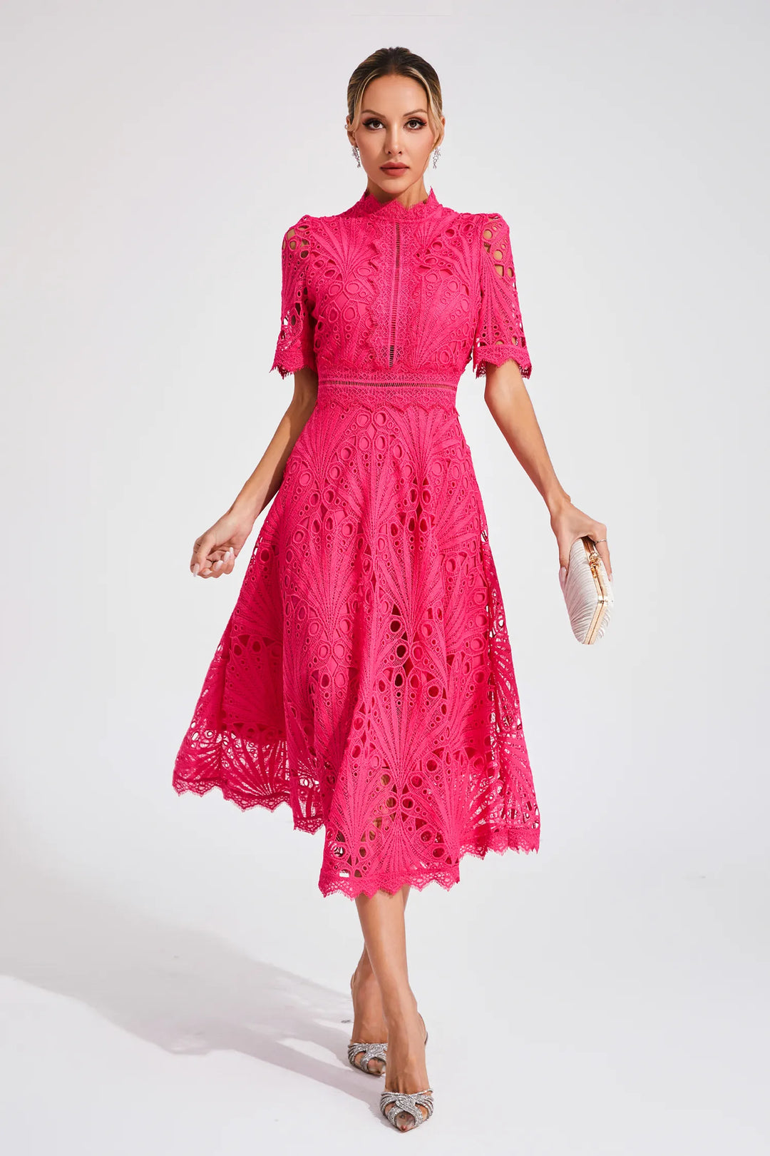 Hallie - Lace Midi Dress