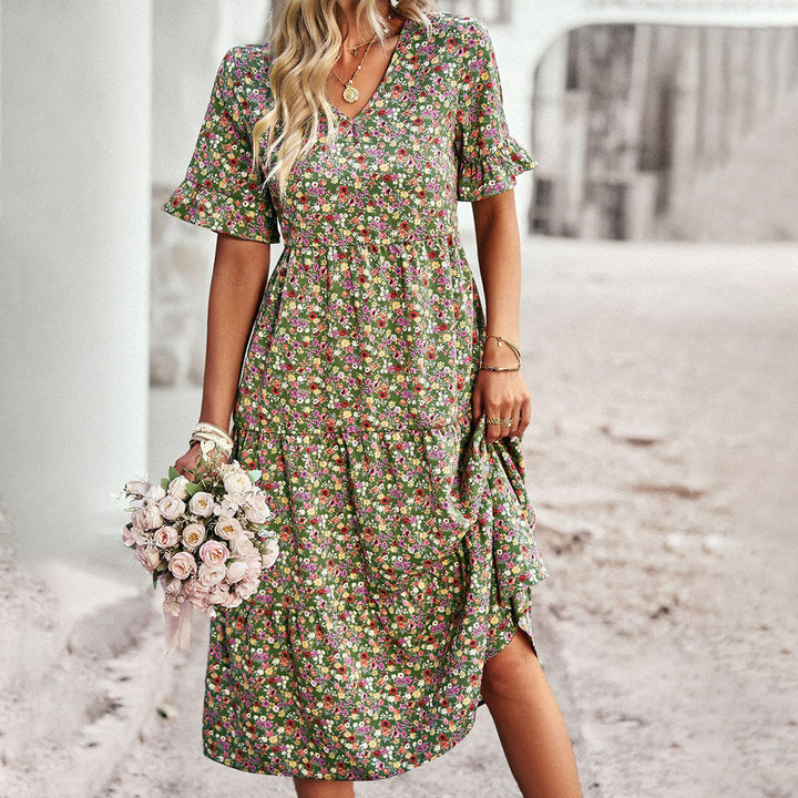 Freya - Summer floral midi dress